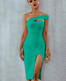 One Shoulder Strapless Bandage Dress - Veira Trending Shop
