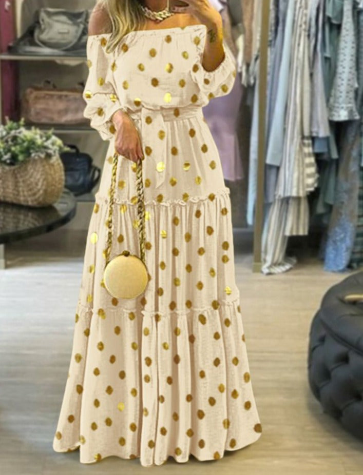 Off Shoulder Bohemian Maxi Dress - Veira Trending Shop