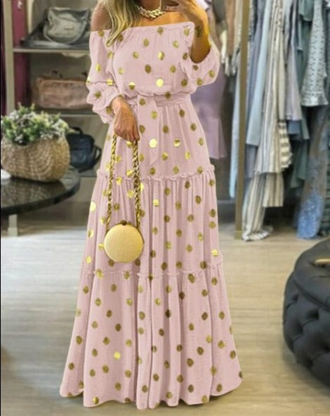 Off Shoulder Bohemian Maxi Dress - Veira Trending Shop