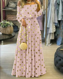 Off Shoulder Bohemian Maxi Dress - Veira Trending Shop