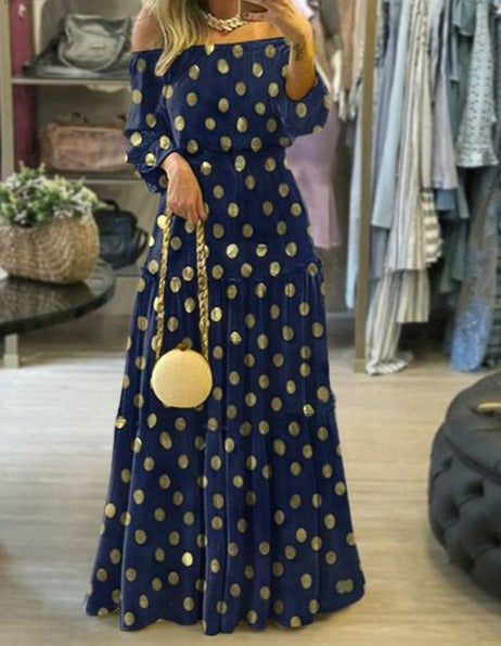 Off Shoulder Bohemian Maxi Dress - Veira Trending Shop