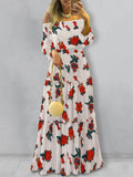 Off Shoulder Bohemian Maxi Dress - Veira Trending Shop
