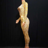 Elegant Pearls Long Sleeves Jumpsuit - Veira Trending Shop